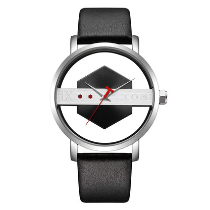 TOMI T100 – Minimalist Leather Quartz Watch for Men