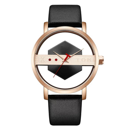 TOMI T100 – Minimalist Leather Quartz Watch for Men