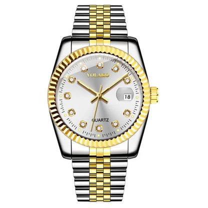 YOLAKO Diamond Calendar Men’s Luxury Quartz Watch